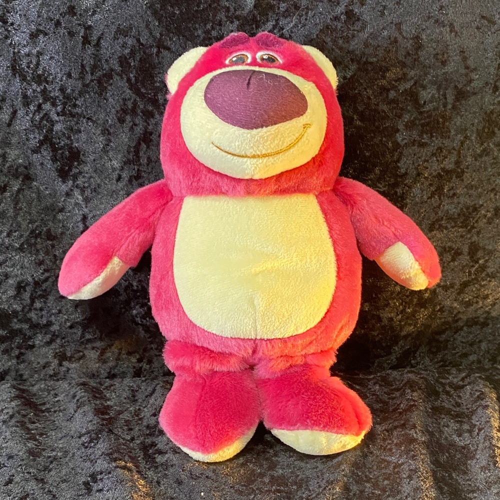 Disney Lotso Plush Bear in Bright Pink and Cream